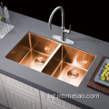 PVD неръждаема стомана ръчно изработена кухня розова златна мивка